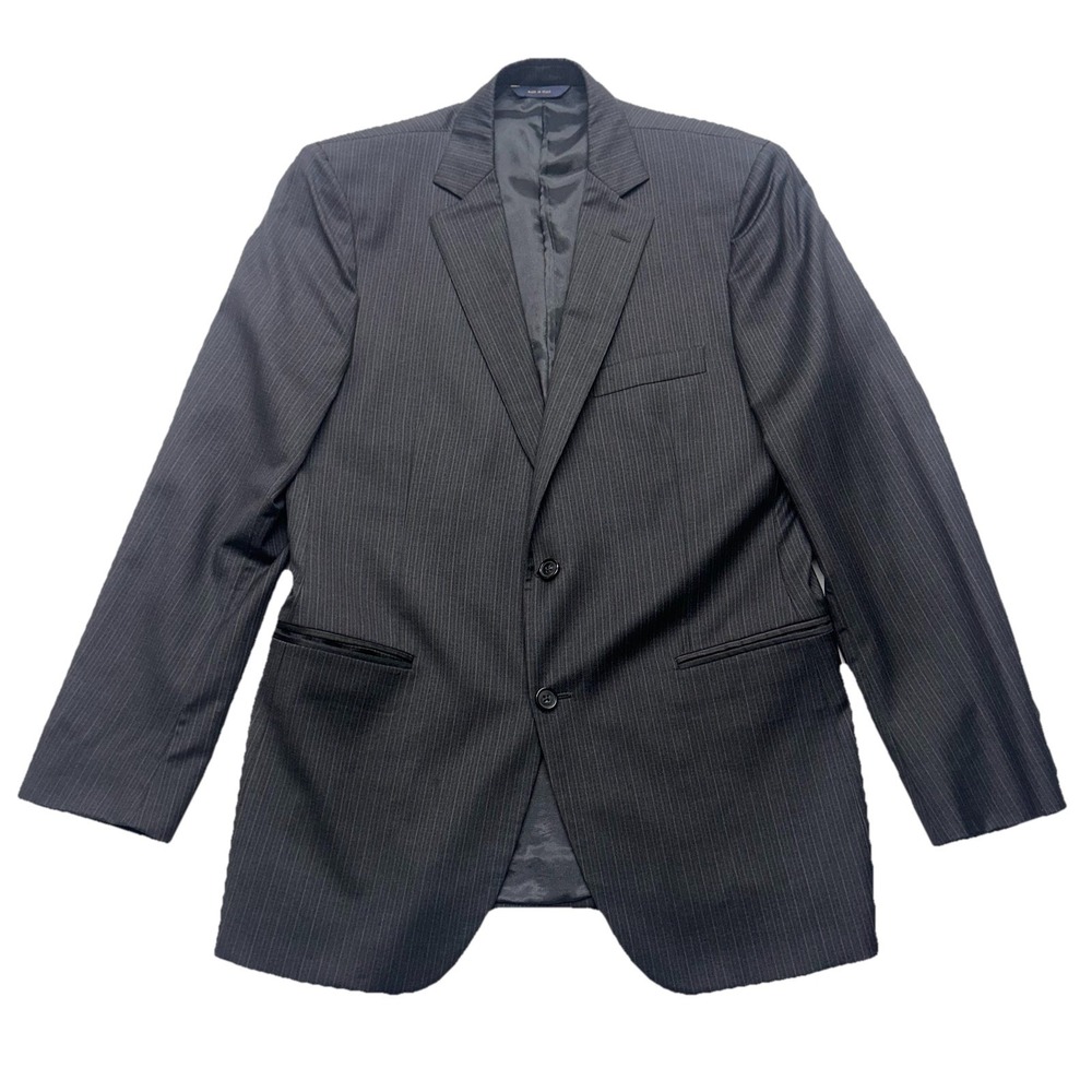 Brooks Brothers Fitzgerald Blazer 40R Gray Pinstripe 2 Button Wool Made in Italy